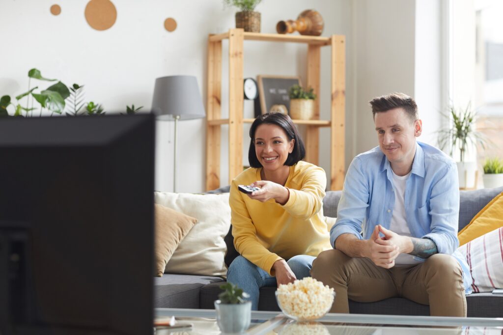 Couple watching TV