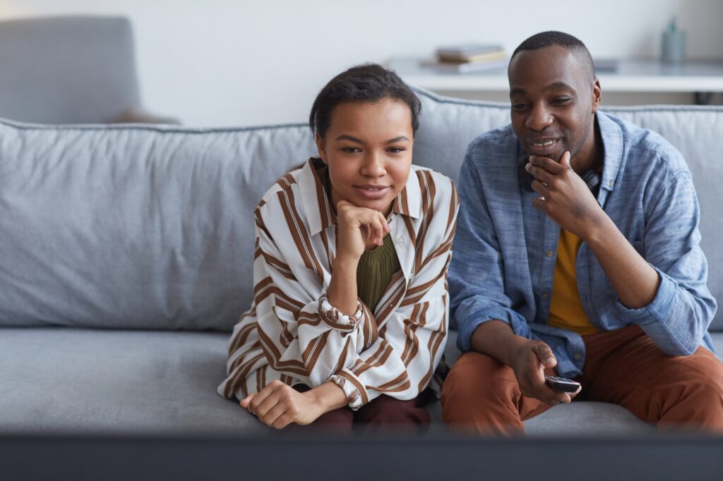 Couple Watching TV Together